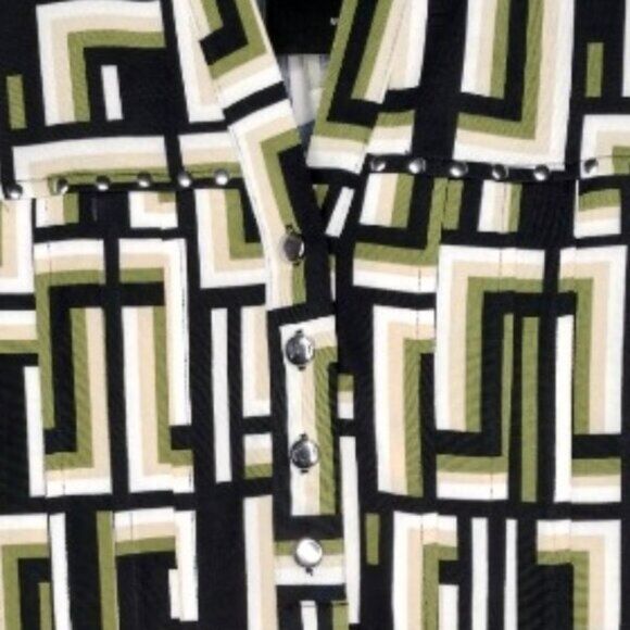 NWT Cocomo Plus Size 3X Black Multi Color Studded Pintuck Sleeveless Top - Picture 3 of 6